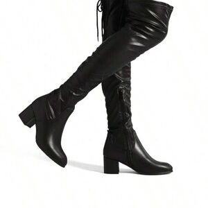 Elegant Black Over the Knee Boots
